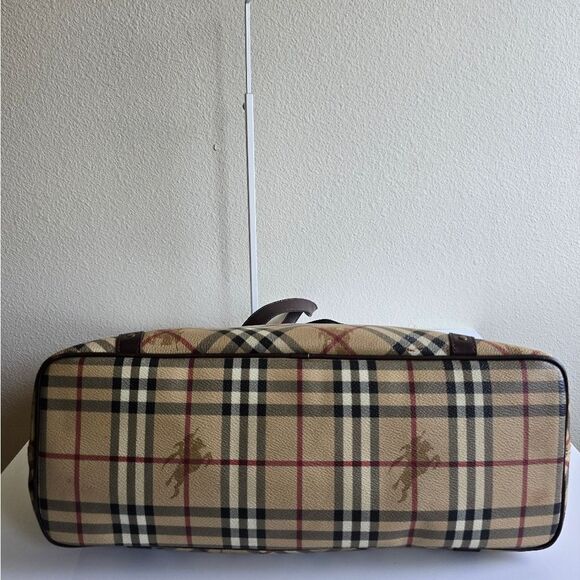 Burberry Haymarket Check Tote Bag Brown - Picture 7 of 16